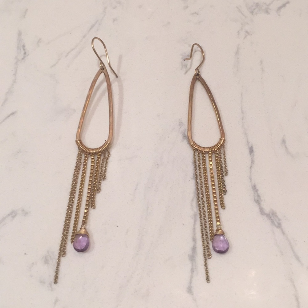 14k gold filled dangly earrings